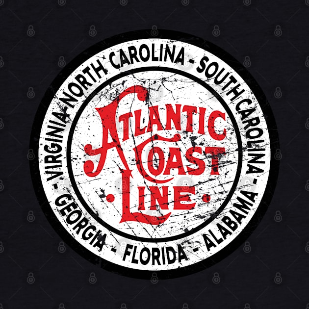 Distressed Atlantic Coast Line Railroad by Railway Tees For All